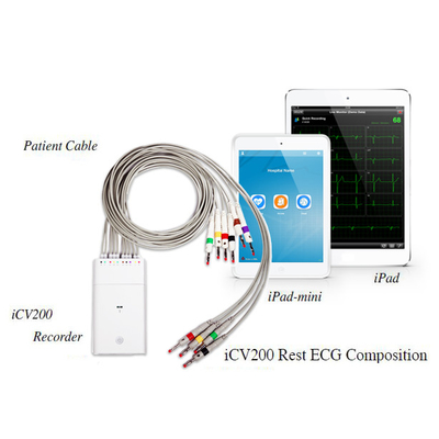 IOS Application ICV200 Ambulatory Monitoring Device With Bluetooth ECG Machine