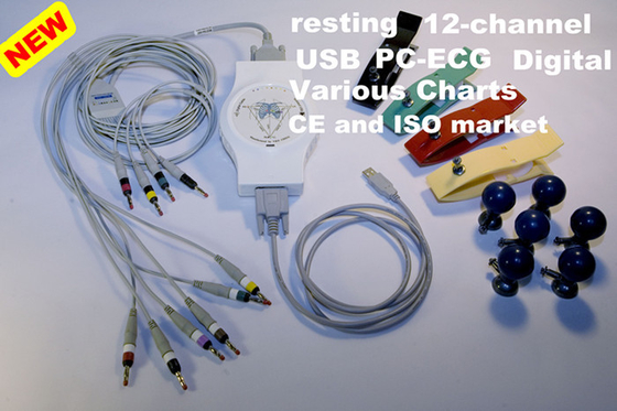 Pocket Digital Resting Computer ECG System For Vector ECG Electrocardiography