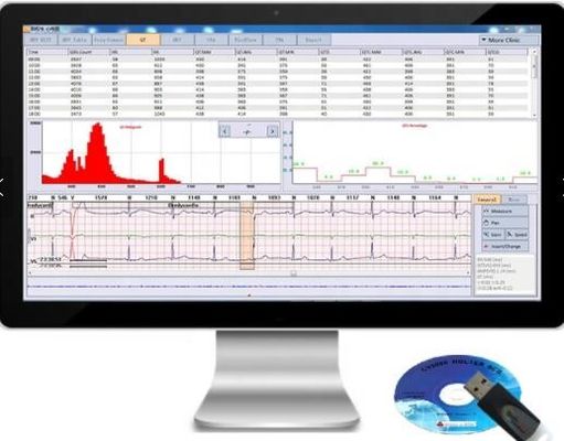 CE / FDA Approved Holter ECG 12 Channel 24-72 Hour Holter White Monitor