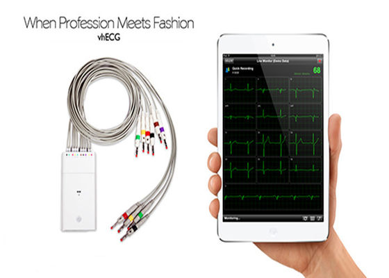 Home Bluetooth 12 Channel ECG Machine , Portable iPad ECG Recorder
