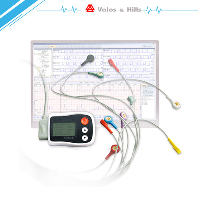 الصمام الطبية 3 قناة هولتر ECG مسجل مع إجراء تحليل 75 * 55 * 16 ملم