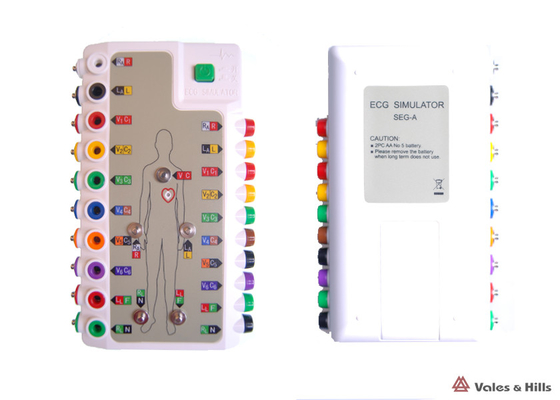 ABS البلاستيك ECG محاكي الكاشف الأبيض للاتصال IOS بلوتوث اللاسلكية