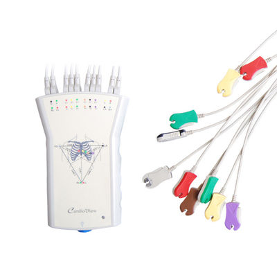 مسجل بيانات القلب البلاستيكي المحمول باللون الرمادي ، اختبار الإجهاد ECG